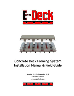EPS-Deck Concrete Forms for Floors, Roofs & Decks Product Manual and Field Guide ON Canada & USA