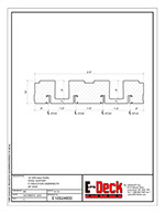 EPS-Deck Concrete Deck Forms - Technical Drawing - 10in EPS-Deck with Steel Supports & 48in wide