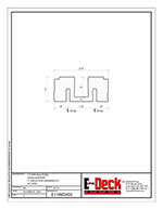 EPS-Deck Concrete Deck Forms - Technical Drawing - 11in EPS-Deck with Wood Supports & 24in wide