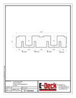 EPS-Deck Concrete Deck Forms - Technical Drawing - 11in EPS-Deck with Wood Supports & 48in wide