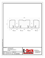 EPS-Deck Concrete Deck Forms - Technical Drawing - 13in EPS-Deck with Steel Supports & 48in wide