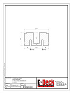 EPS-Deck Concrete Deck Forms - Technical Drawing - 13in EPS-Deck with Wood Supports & 24in wide