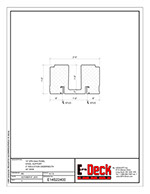 EPS-Deck Concrete Deck Forms - Technical Drawing - 14in EPS-Deck with Steel Supports & 24in wide