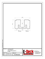 EPS-Deck Concrete Deck Forms - Technical Drawing - 14in EPS-Deck with Wood Supports & 24in wide