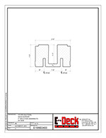 EPS-Deck Concrete Deck Forms - Technical Drawing - 15in EPS-Deck with Wood Supports & 24in wide